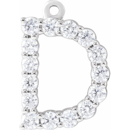 1/4 CTW Lab-Grown Diamond Initial Dangle