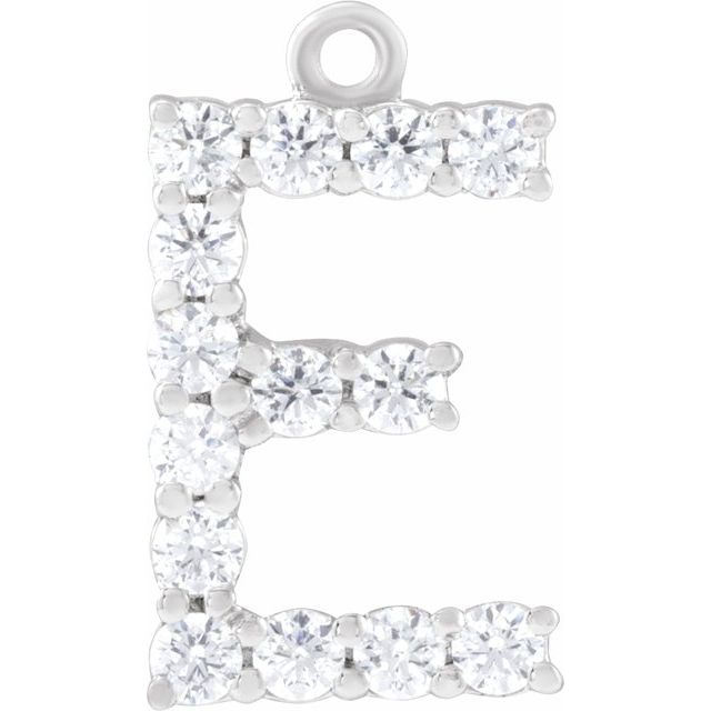1/5 CTW Lab-Grown Diamond Initial Dangle
