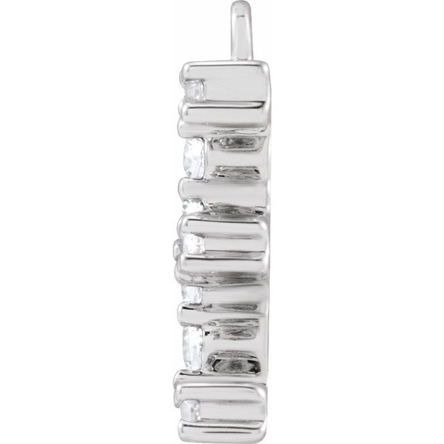 1/5 CTW Lab-Grown Diamond Initial Dangle