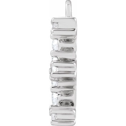 1/5 CTW Lab-Grown Diamond Initial Dangle