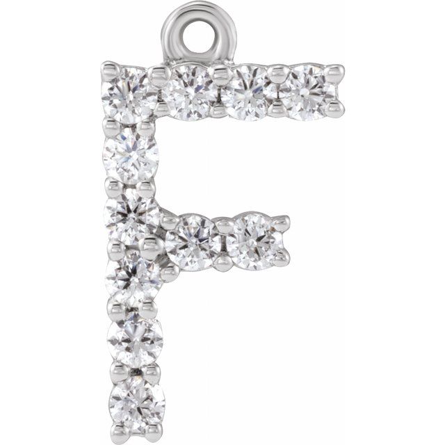1/7 CTW Lab-Grown Diamond Initial Dangle