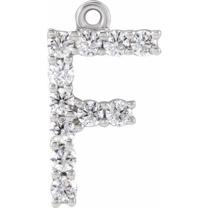 1/7 CTW Lab-Grown Diamond Initial Dangle