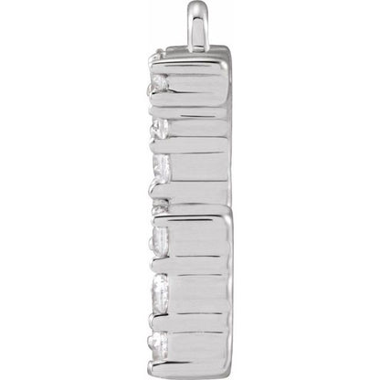 1/5 CTW Lab-Grown Diamond Initial Dangle