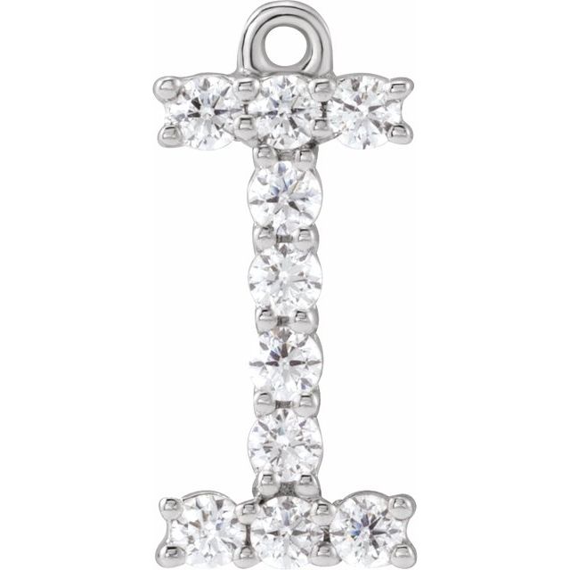 1/7 CTW Lab-Grown Diamond Initial Dangle