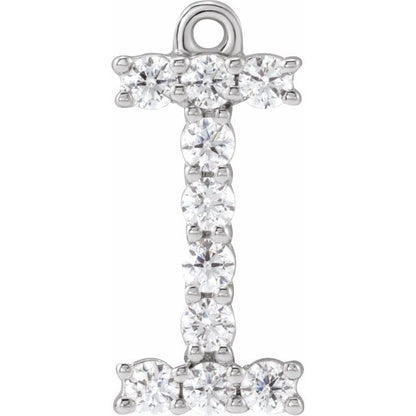 1/7 CTW Lab-Grown Diamond Initial Dangle