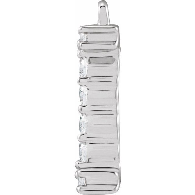 1/7 CTW Lab-Grown Diamond Initial Dangle