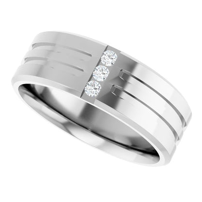 1/10 CTW Lab-Grown Diamond Band, 7.5 mm