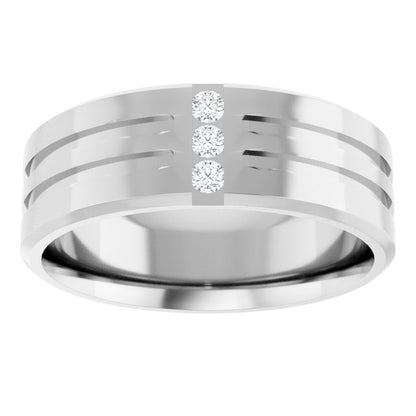 1/10 CTW Lab-Grown Diamond Band, 7.5 mm