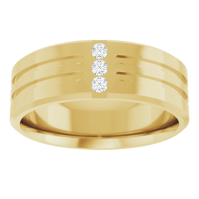 1/10 CTW Lab-Grown Diamond Band, 7.5 mm