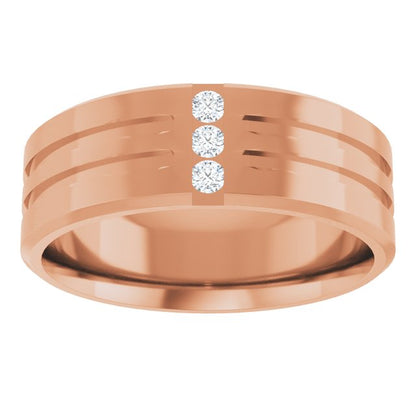 1/10 CTW Lab-Grown Diamond Band, 7.5 mm