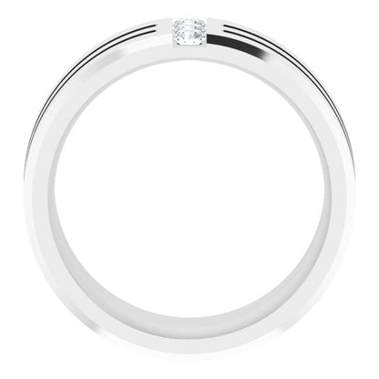 1/10 CTW Lab-Grown Diamond Band, 7.5 mm