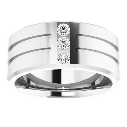 1/10 CTW Lab-Grown Diamond Band, 7.5 mm