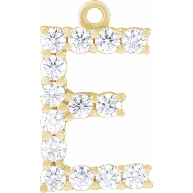 1/5 CTW Lab-Grown Diamond Initial Dangle