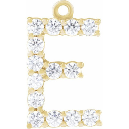 1/5 CTW Lab-Grown Diamond Initial Dangle