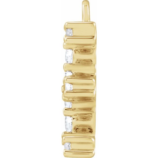 1/5 CTW Lab-Grown Diamond Initial Dangle