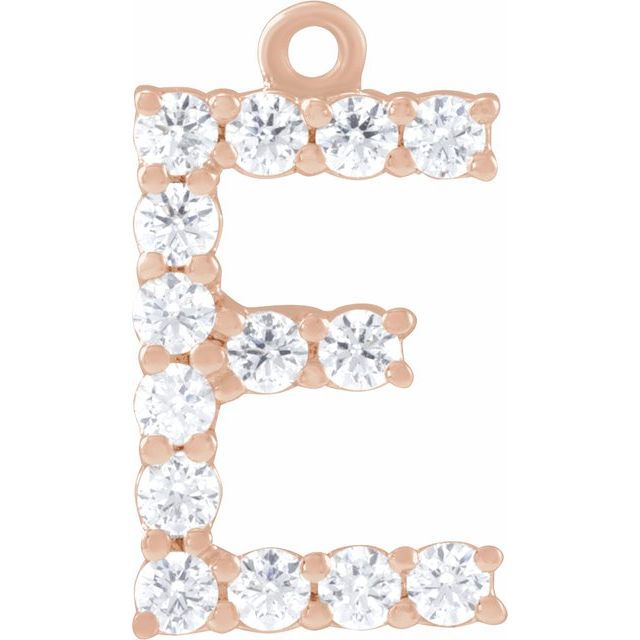 1/5 CTW Lab-Grown Diamond Initial Dangle