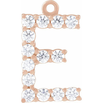 1/5 CTW Lab-Grown Diamond Initial Dangle