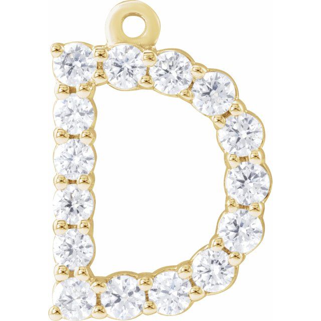 1/4 CTW Lab-Grown Diamond Initial Dangle