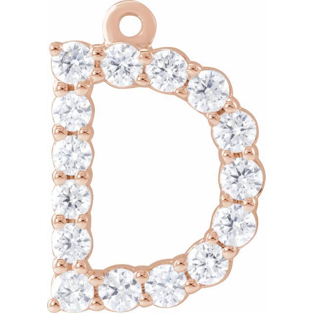 1/4 CTW Lab-Grown Diamond Initial Dangle