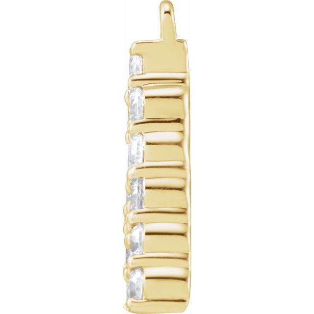 1/5 CTW Lab-Grown Diamond Initial Dangle