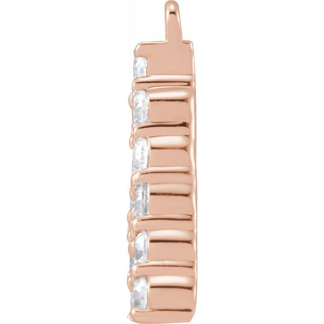 1/5 CTW Lab-Grown Diamond Initial Dangle