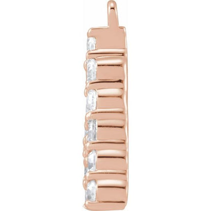 1/5 CTW Lab-Grown Diamond Initial Dangle