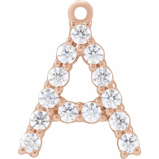 1/5 CTW Lab-Grown Diamond Initial Dangle