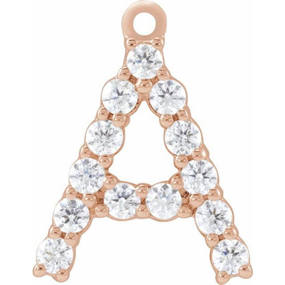 1/5 CTW Lab-Grown Diamond Initial Dangle