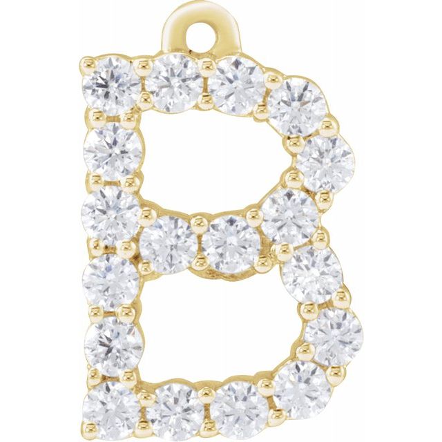 1/4 CTW Lab-Grown Diamond Initial Dangle