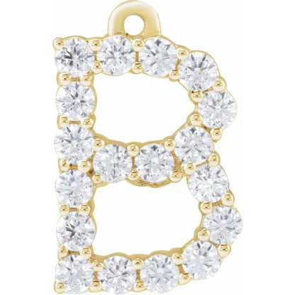 1/4 CTW Lab-Grown Diamond Initial Dangle