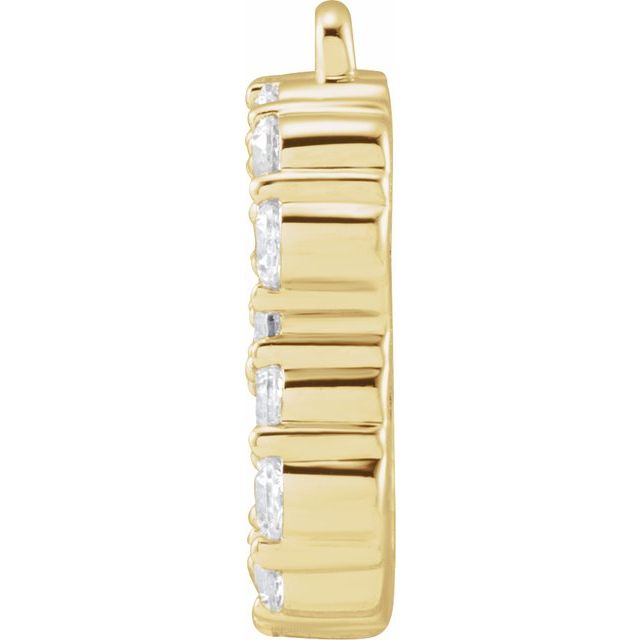 1/4 CTW Lab-Grown Diamond Initial Dangle