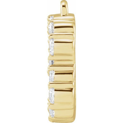1/4 CTW Lab-Grown Diamond Initial Dangle