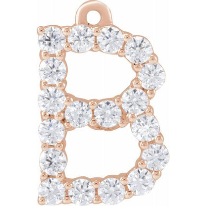 1/4 CTW Lab-Grown Diamond Initial Dangle