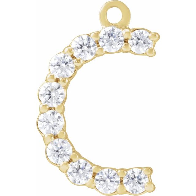 1/7 CTW Lab-Grown Diamond Initial Dangle
