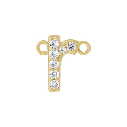 .07 CTW Lab-Grown Diamond Initial Necklace Center
