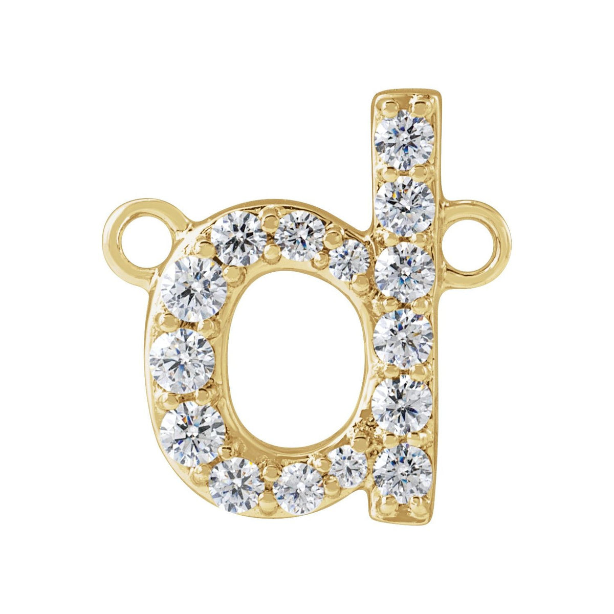1/8 CTW Lab-Grown Diamond Initial Necklace Center
