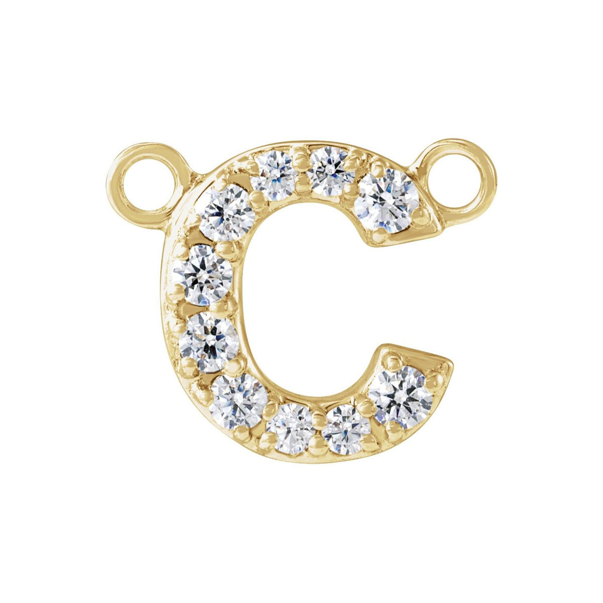 1/10 CTW Lab-Grown Diamond Initial Necklace Center