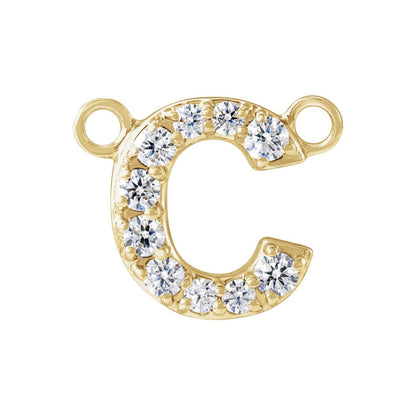 1/10 CTW Lab-Grown Diamond Initial Necklace Center