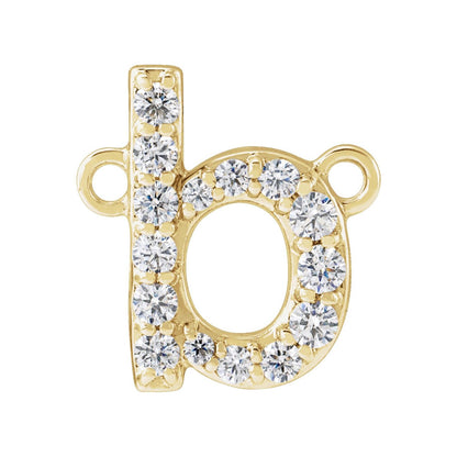 1/8 CTW Lab-Grown Diamond Initial Necklace Center