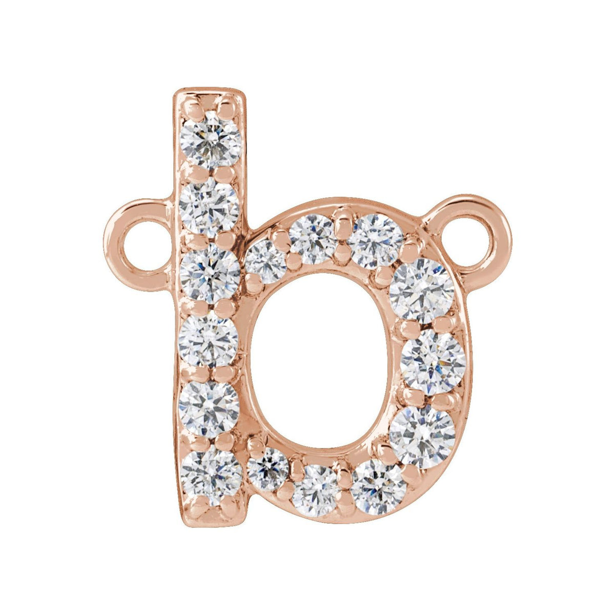 1/8 CTW Lab-Grown Diamond Initial Necklace Center