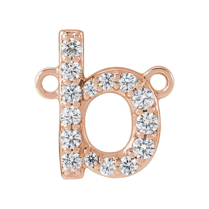1/8 CTW Lab-Grown Diamond Initial Necklace Center