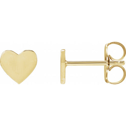 Engravable Heart Earrings