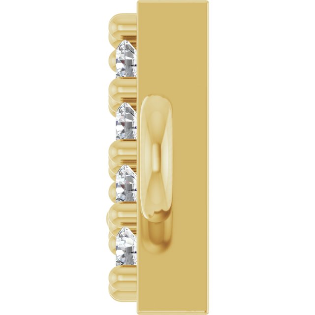 14K Yellow Gold 1/10 CTW Natural Diamond Mama Bracelet Center