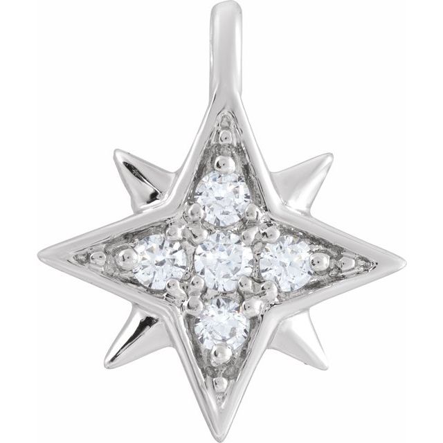 .04 CTW Natural Diamond Star Dangle