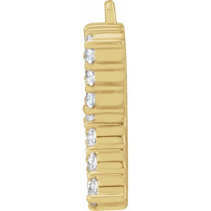 1/5 CTW Lab-Grown Diamond Initial Dangle