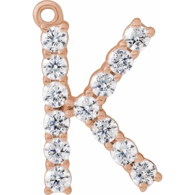 1/5 CTW Lab-Grown Diamond Initial Dangle