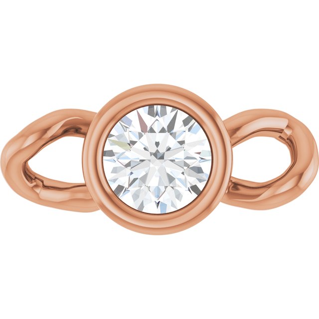 .06 CT Lab-Grown Diamond Bezel-Set Link, 3.5 mm x 7.35 mm