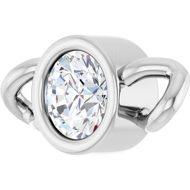 .08 CT Natural Diamond Bezel-Set Link, 3.75 mm x 7.62 mm