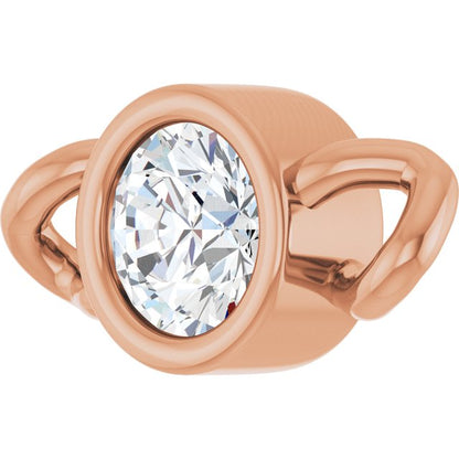 .08 CT Natural Diamond Bezel-Set Link, 3.75 mm x 7.62 mm