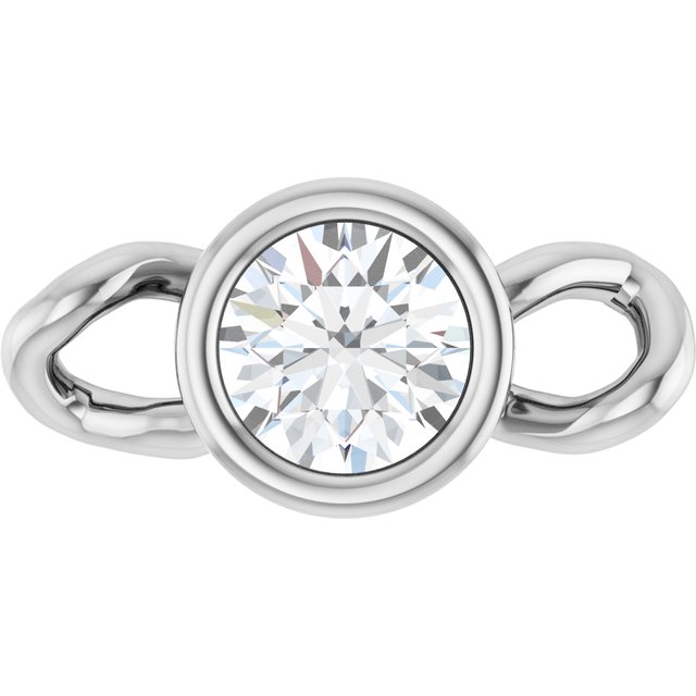 .08 CT Lab-Grown Diamond Bezel-Set Link, 3.75 mm x 7.62 mm